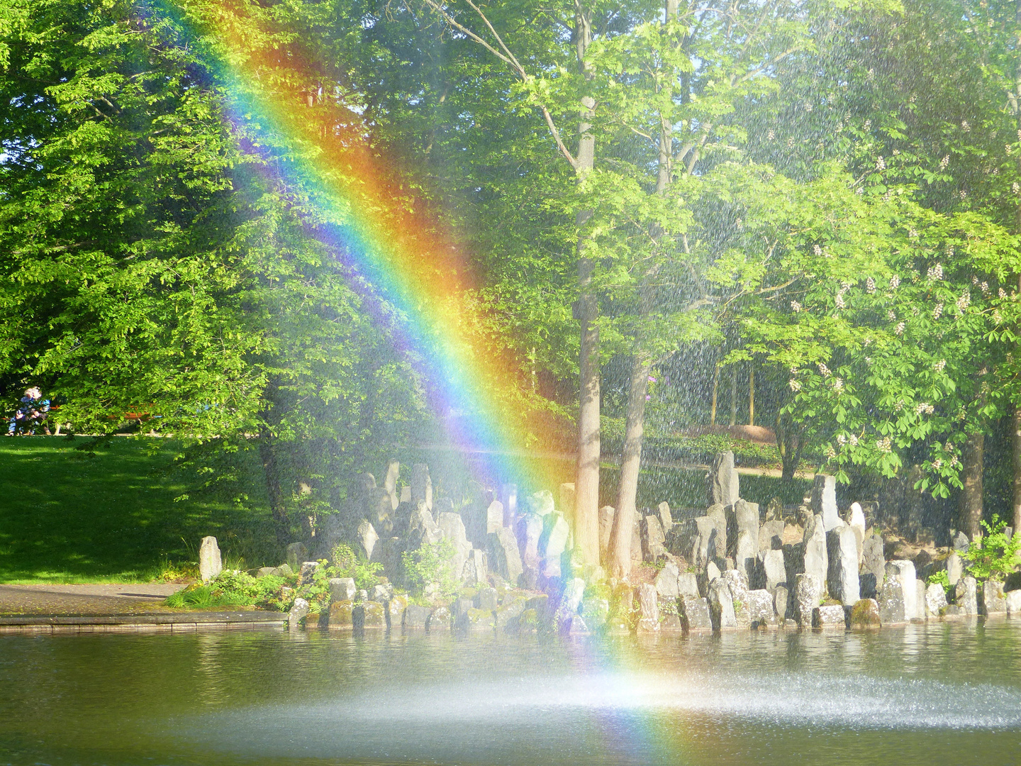 Regenbogen im Park ...