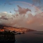 Regenbogen im Sonnenuntergang