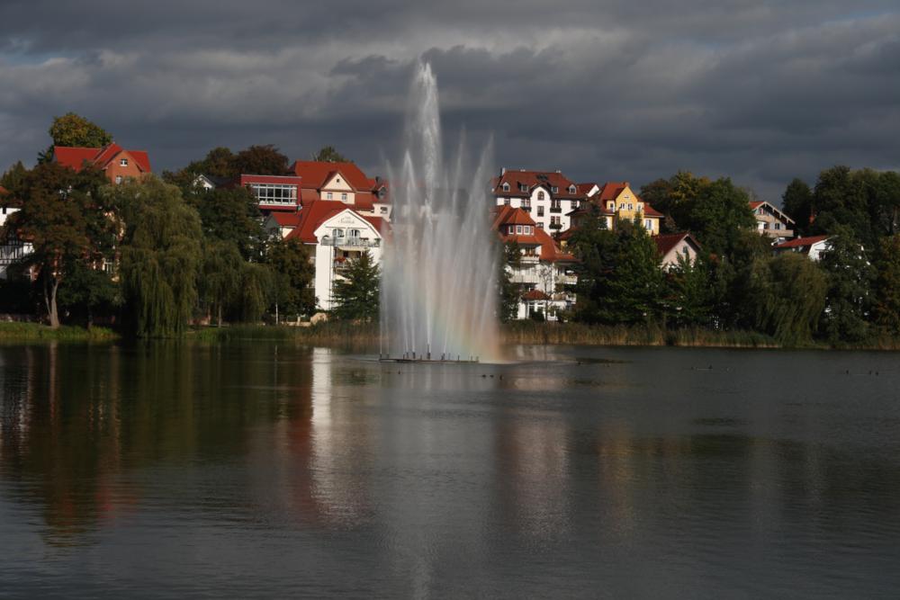 Regenbogen im Springbrunnen