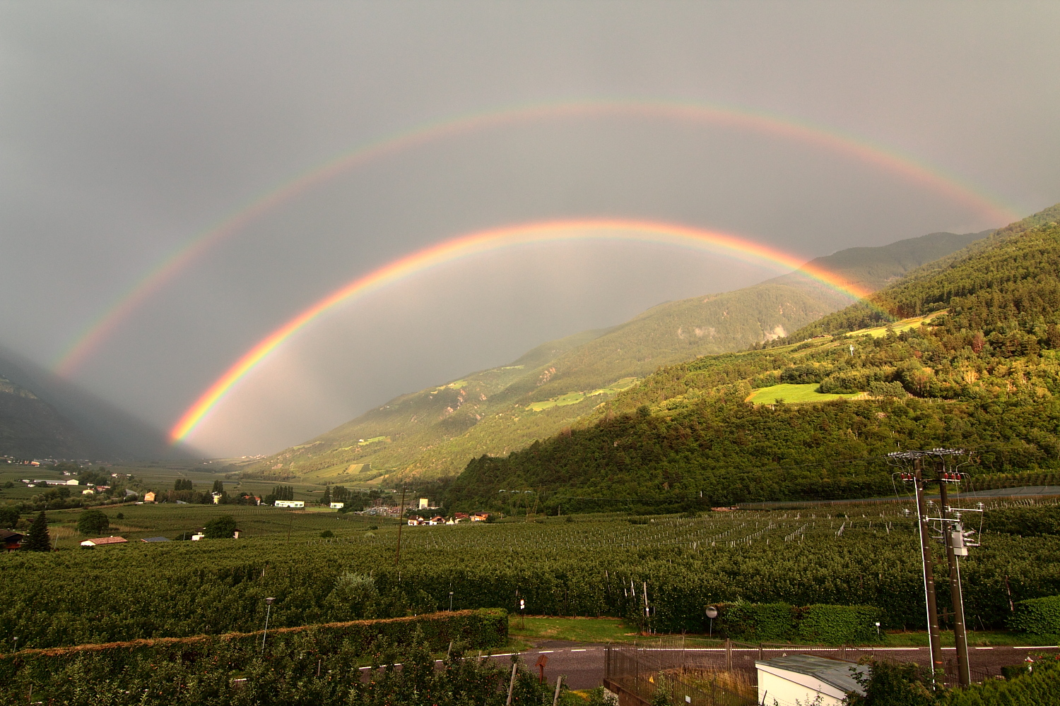 Regenbogen im Vinschgau