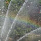 Regenbogen im Wasserspiel