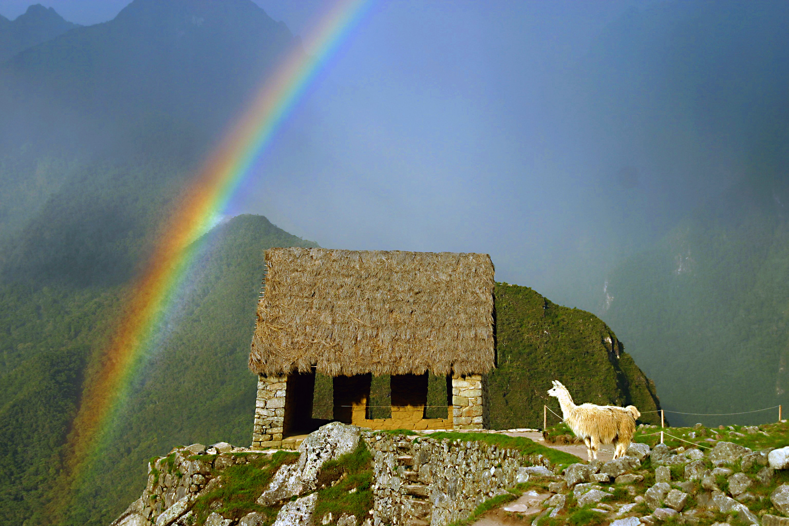 Regenbogen in den Anden