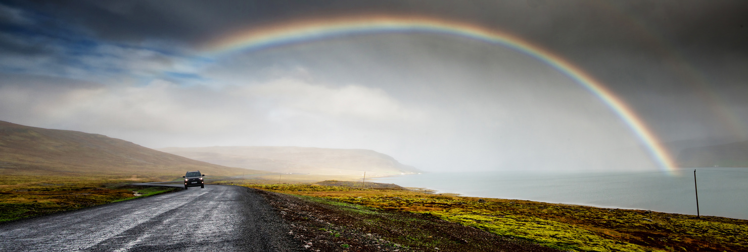 Regenbogen in den Westfjorden