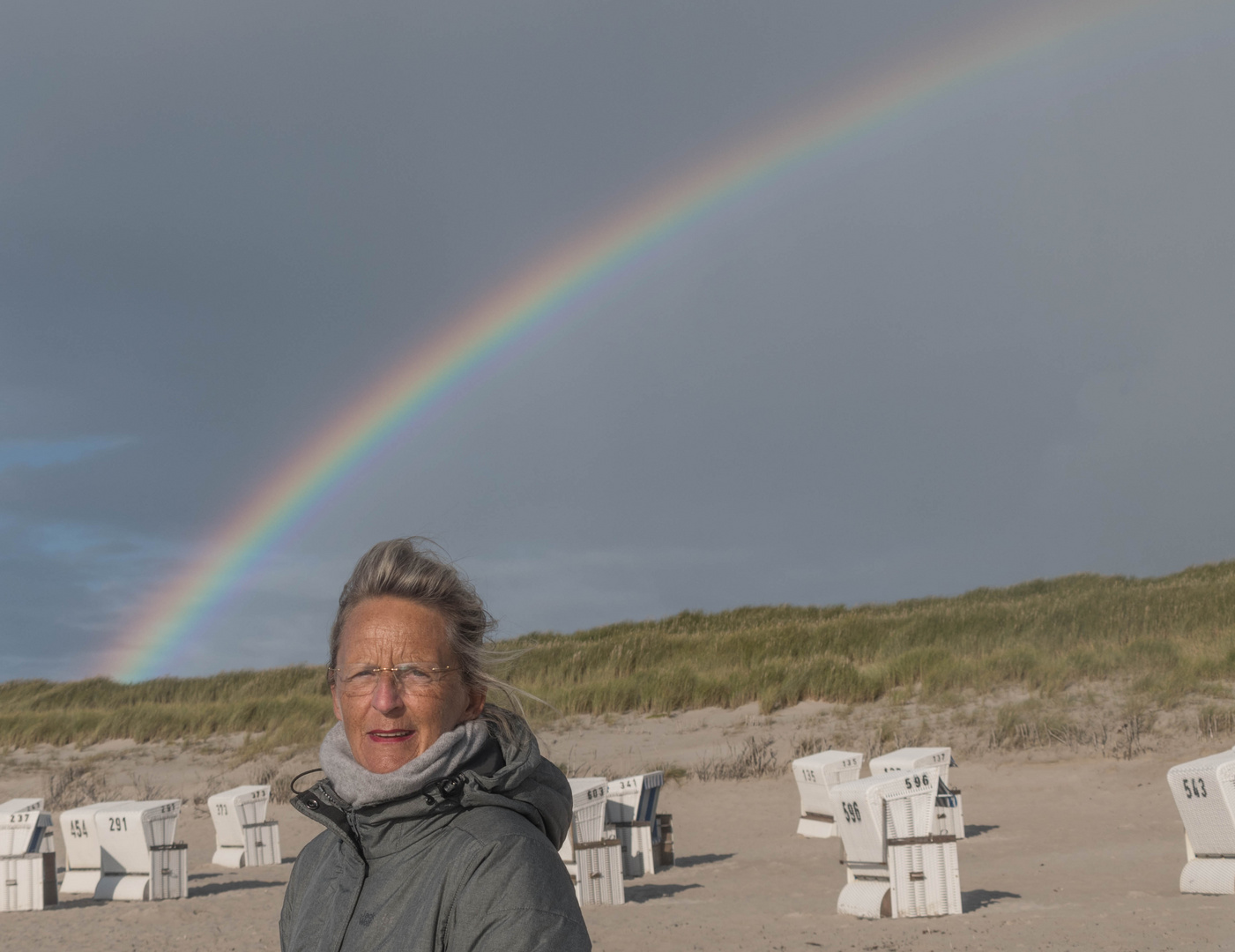 Regenbogen in der Abendsonne