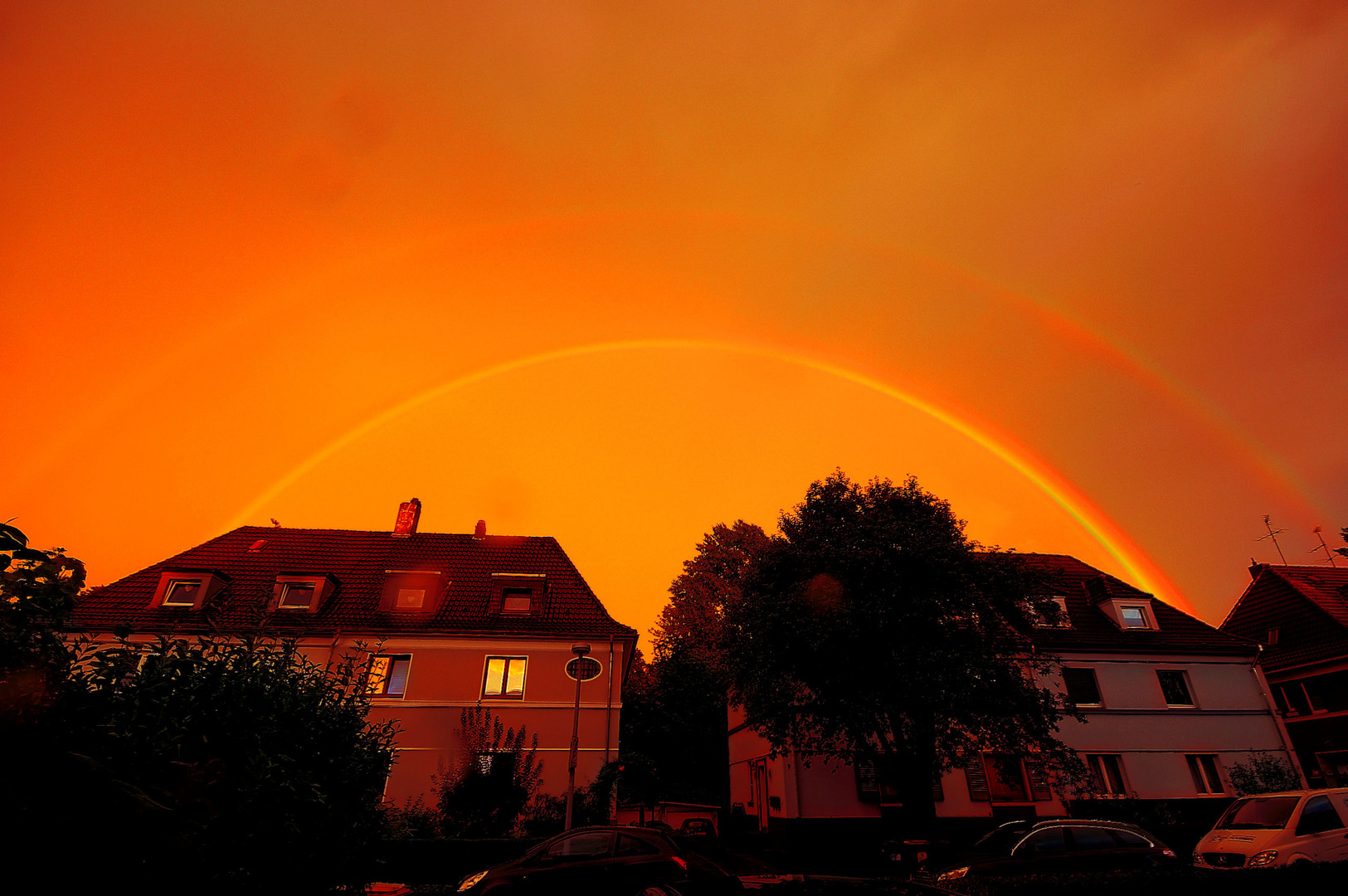 Regenbogen in der Abendsonne