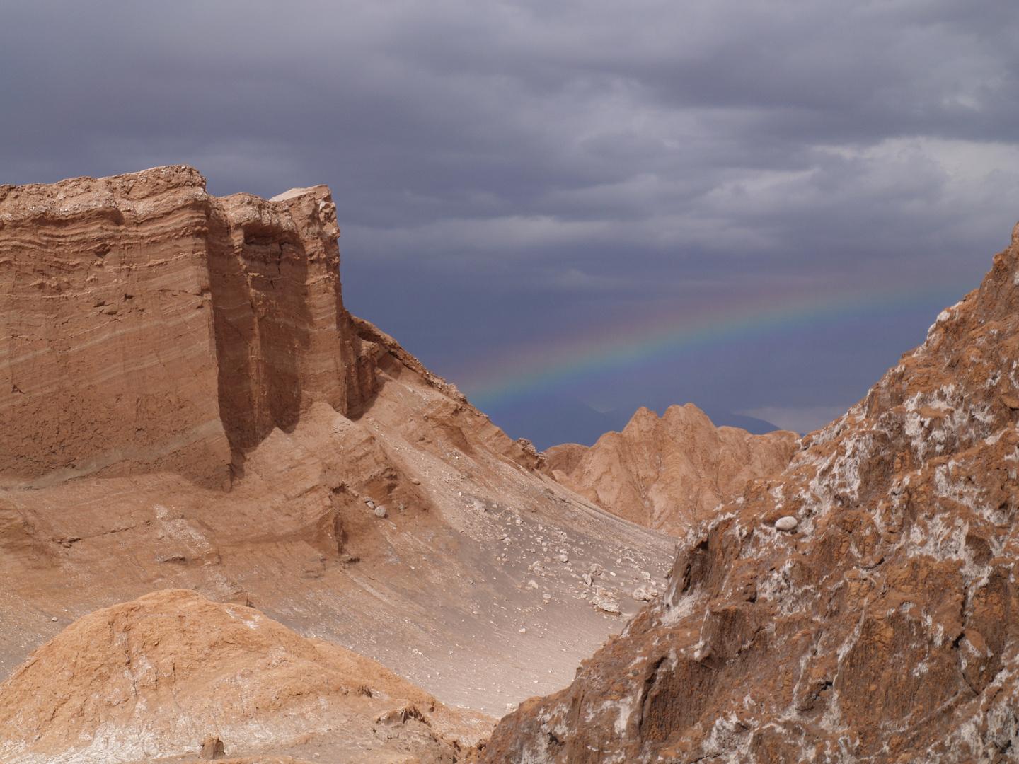 Regenbogen in der Atacama