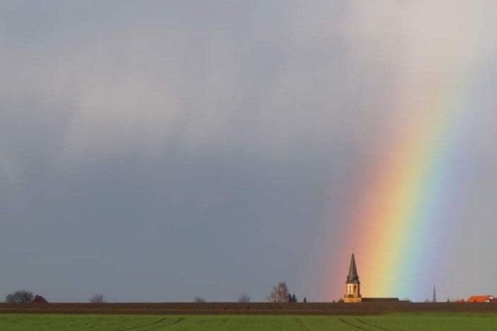 Regenbogen in der Hildesheimer Börde