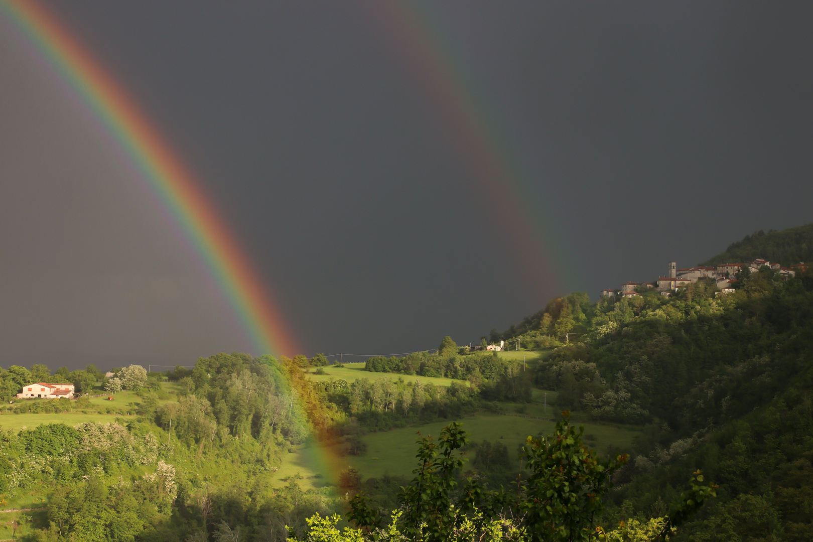 Regenbogen in der Toskana (Sillicano)