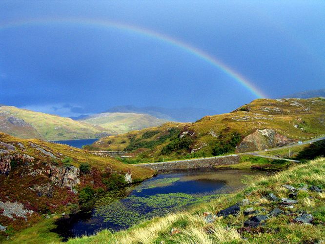 Regenbogen In Schotland Foto Bild Landschaft Berge Natur Bilder Auf Fotocommunity