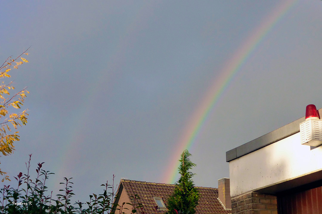 Regenbogen linke Seite hinter meinem Haus am 19.11.2017