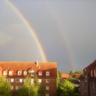 Regenbogen mal zwei - Balkonaussicht