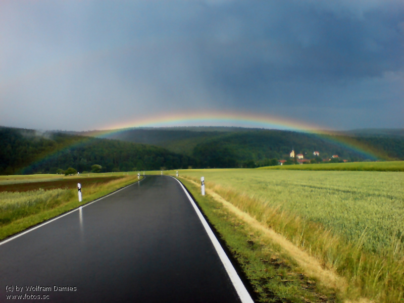 Regenbogen mit dem Handy eingefangen