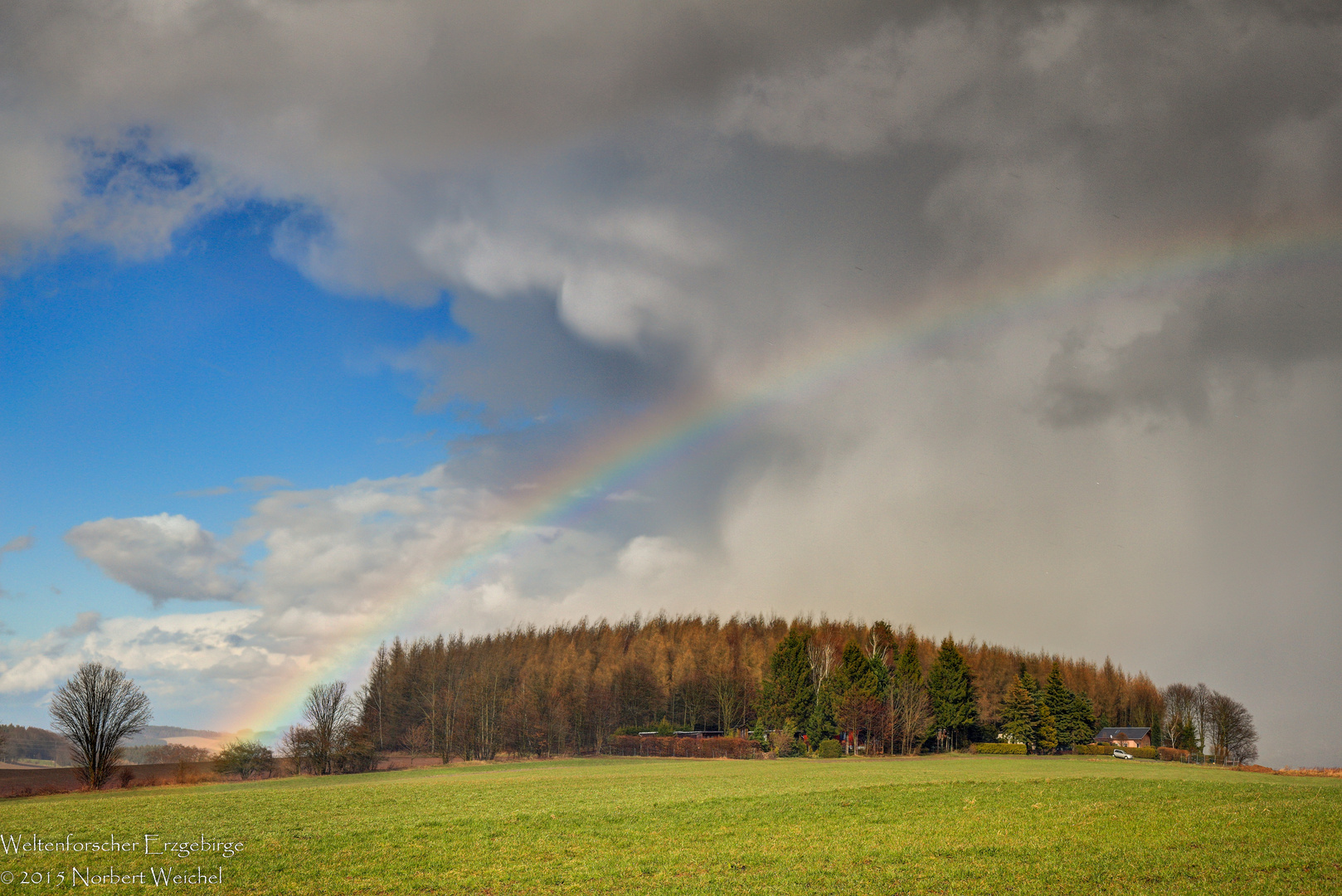Regenbogen nach einem Schauer von Orkan "NIKLAS" 31.3.2015