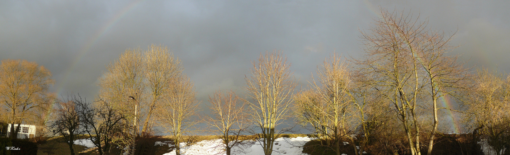 Regenbogen - Panorama im Februar 2010