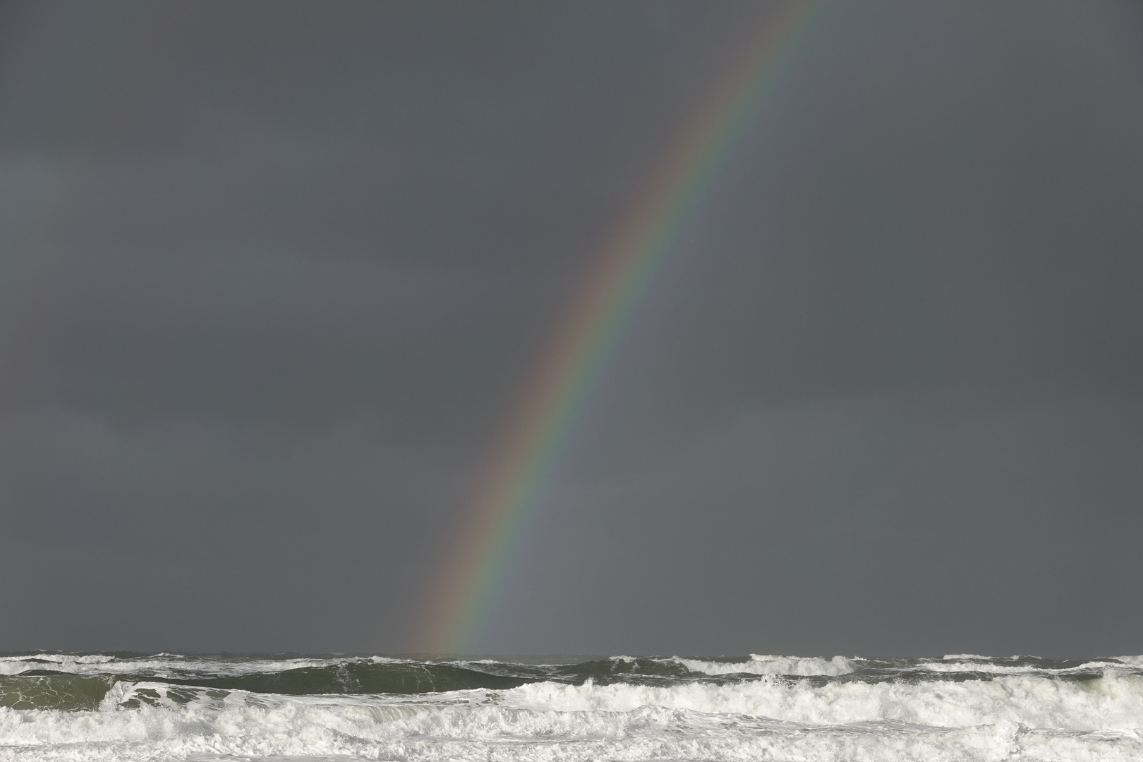 Regenbogen - Sylt bei Windstärke 6 - 7 (BF)