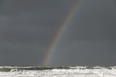 Regenbogen - Sylt bei Windstärke 6 - 7 (BF)