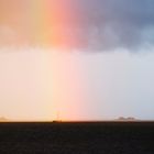 Regenbogen trifft Segelboot