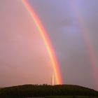 Regenbogen trift Sendemast!