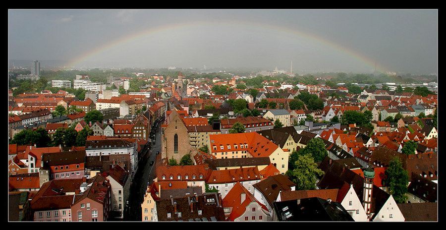 Regenbogen über Augsburg