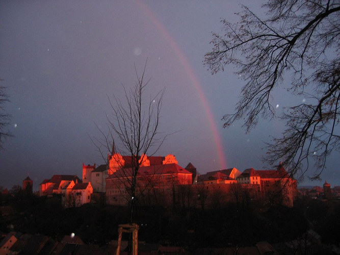Regenbogen über Bautzen