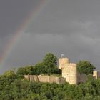 Regenbogen über Burg Blankenberg