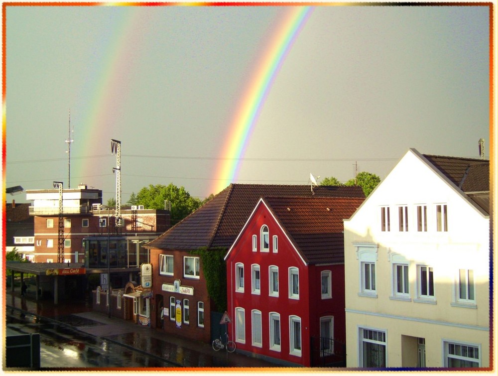 Regenbogen über das Restaurant Jadera