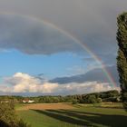 Regenbogen über dem Feld