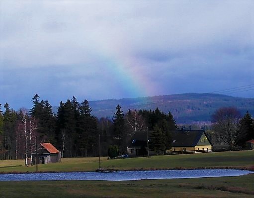 Regenbogen über dem Fichtelgebirge