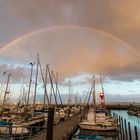 Regenbogen über dem Hafen von Eckernförde