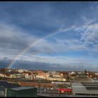 Regenbogen über dem Halleschen Hauptbahnhof Teil 2