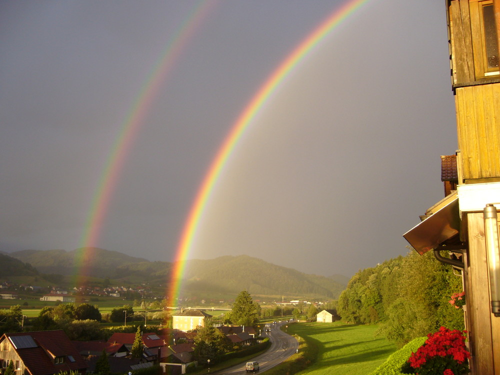 Regenbogen über dem Kinzigtal bei Haslach