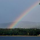 Regenbogen über dem Oslofjord