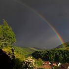 Regenbogen über dem Rhein