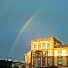 Regenbogen über dem Schloss