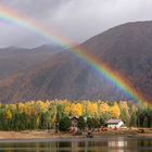 Regenbogen über dem Stazer See