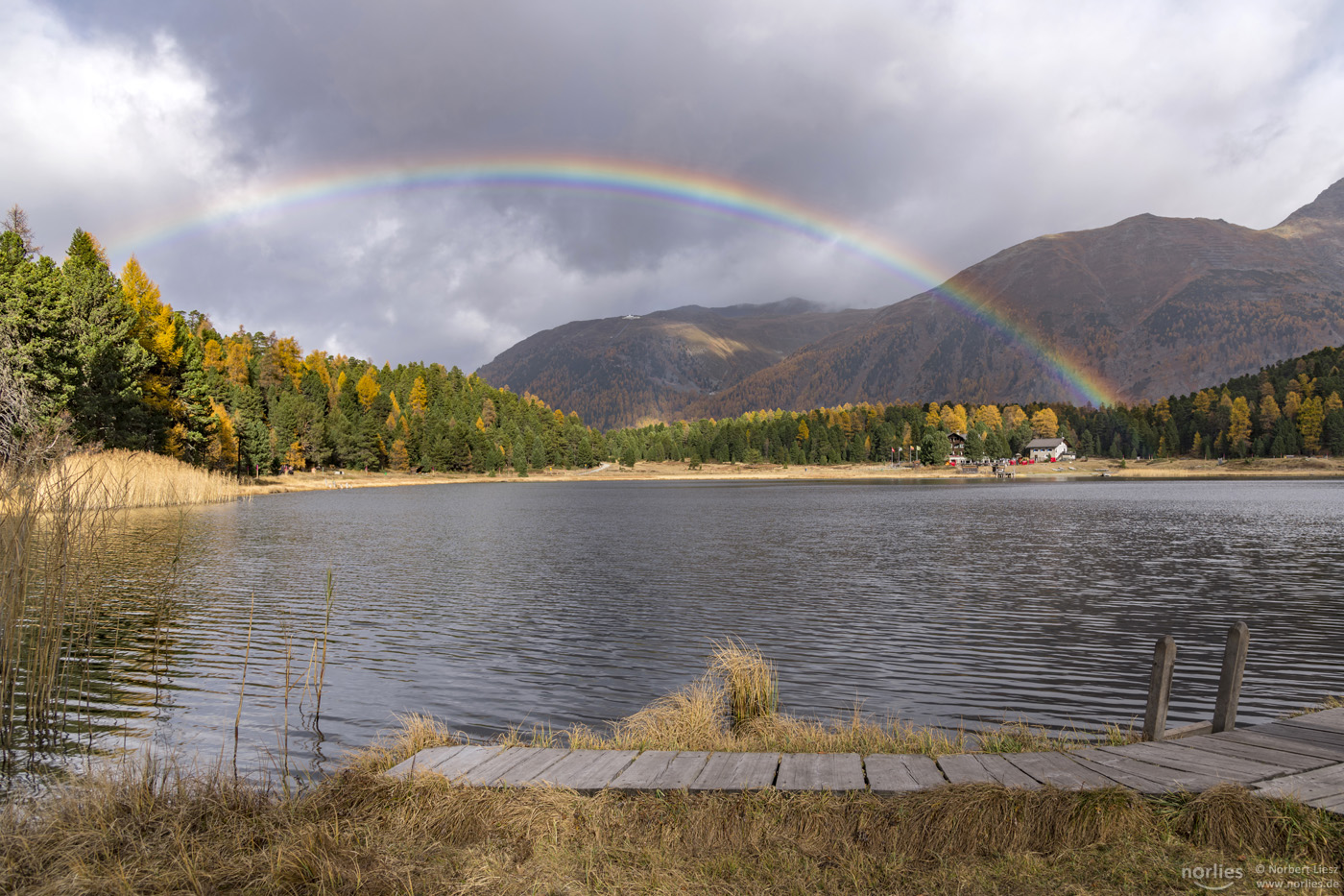 Regenbogen über dem Stazersee