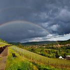 Regenbogen über dem Taubertal.