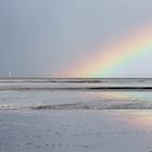 Regenbogen über dem Watt