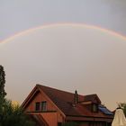 Regenbogen über dem Weinland