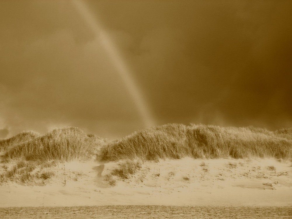 Regenbogen über den Dünen Dänemarks