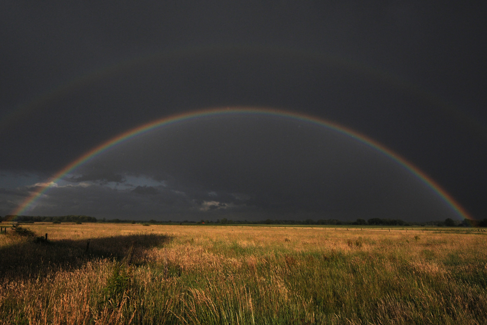 Regenbogen über den Heubachwiesen