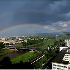 Regenbogen über den Neckar