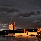 Regenbogen über der Charite