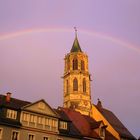 Regenbogen über der Kapellenkirche