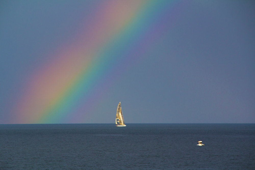 Regenbogen über der Ostsee