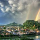 Regenbogen über der Stadt Salzburg