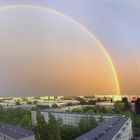 Regenbogen über Halle