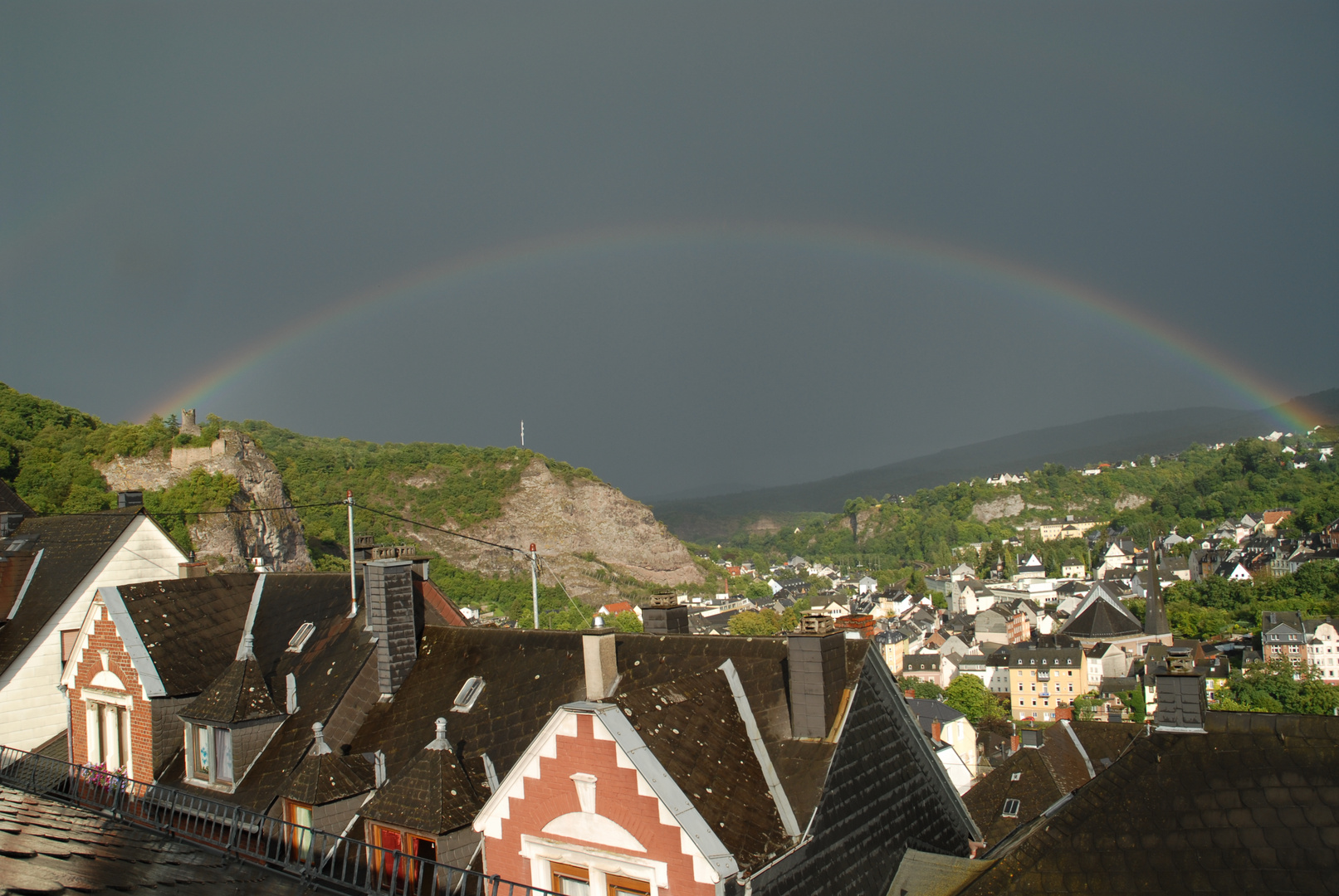 Regenbogen über Idar-Oberstein