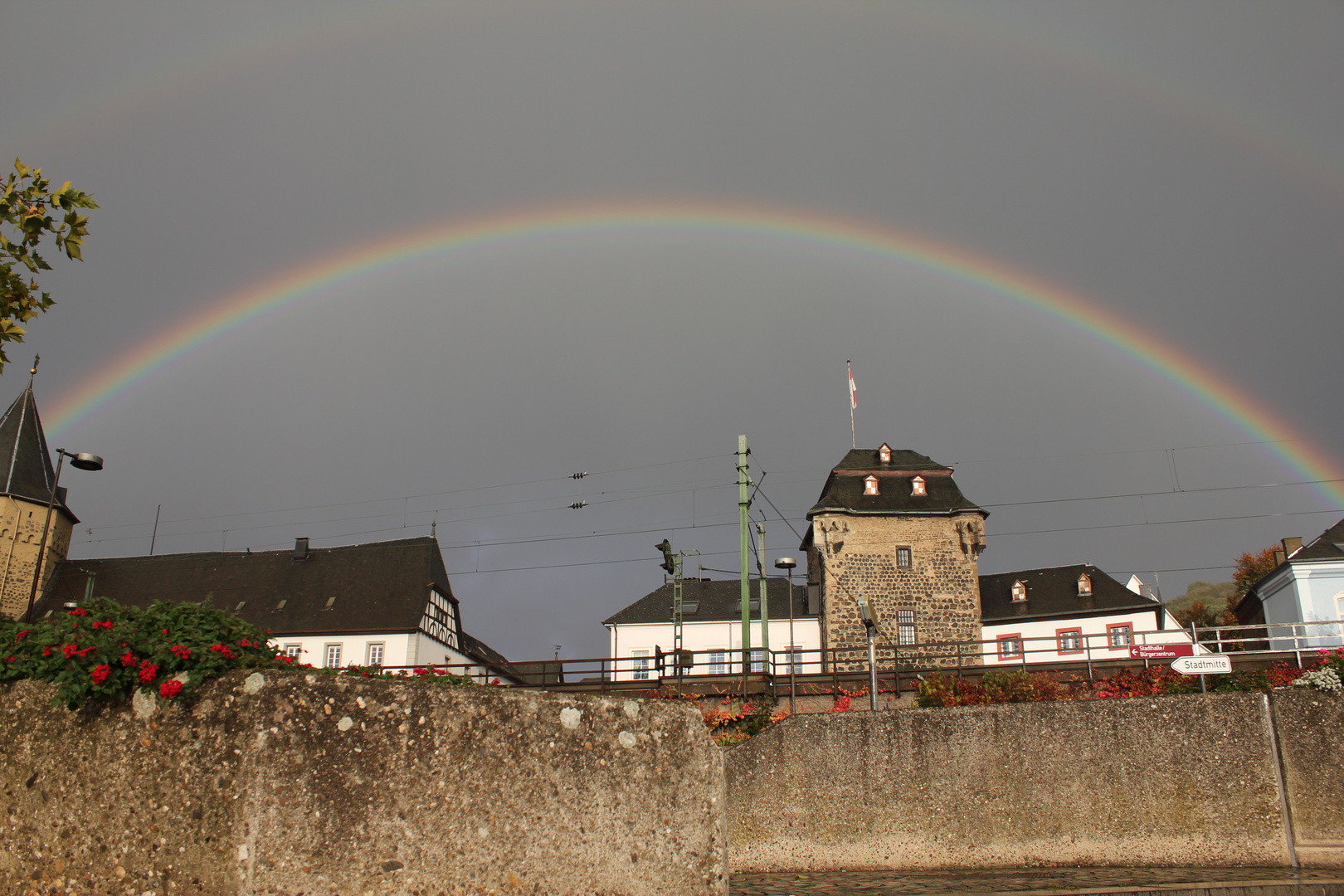 Regenbogen über Linz