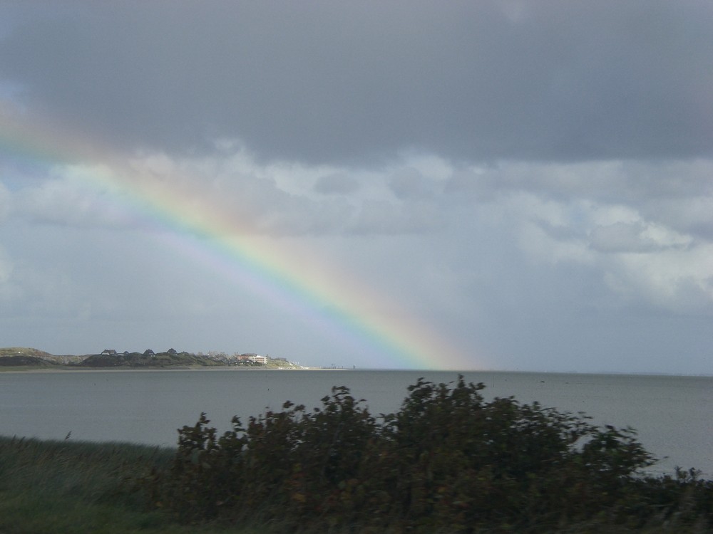 regenbogen über list auf sylt